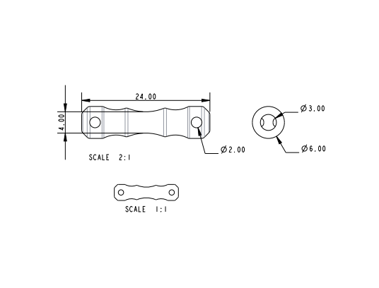 Allen Aluminium DogBone - A8606 (6mm)